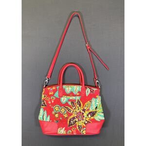 Vera Bradley Pink Floral Crossbody Bag Purse Handbag With Shoulder Strap Tote